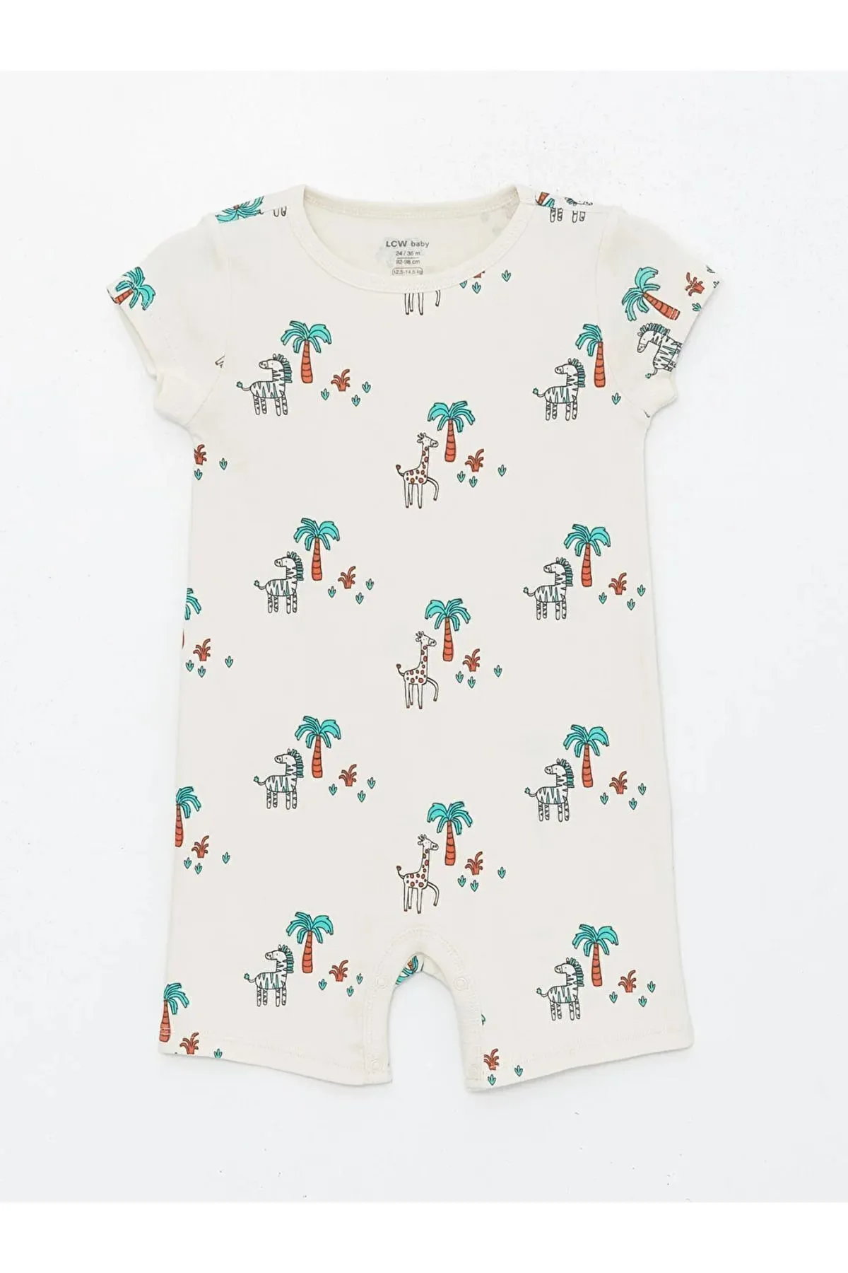 LC Waikiki  LCW Baby Jungen-Overall aus Baumwolle mit Rundhalsausschnitt und kurzen Ärmeln, 2-teilig