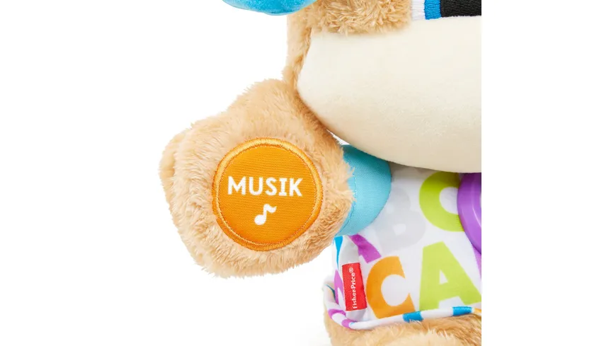 Fisher-Price Lernspaß Hündchen, Baby-Spielzeug mit Musik, Kuscheltier, Lernspielzeug