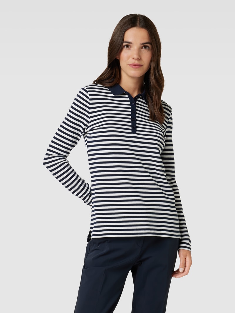 Longsleeve mit Streifenmuster in dunkelblau