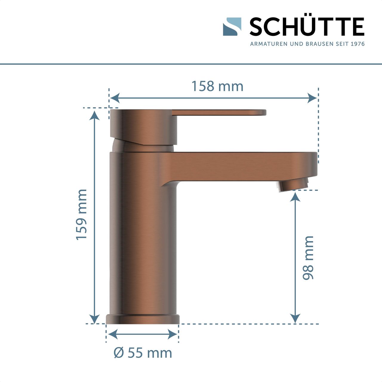 Schütte ELEPHANT Waschtischarmatur, Kupfer