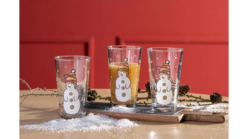 LEONARDO Glas CANDELA Schneemann 330ml