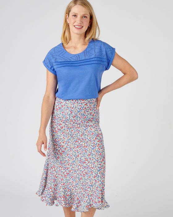 Tee-shirt détails broderie anglaise
