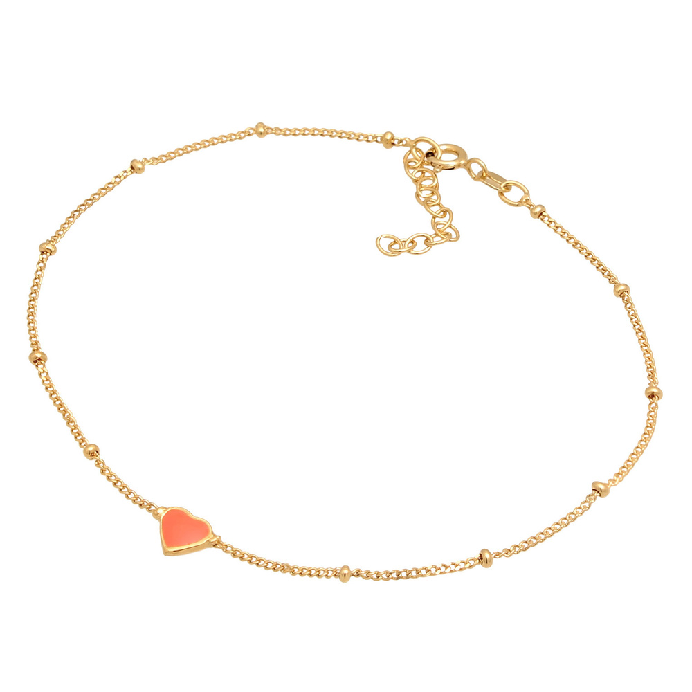 Elli Elli Bracelet de Cheville Bracelet de cheville Femmes pendentif coeur intemporel  Bijoux
