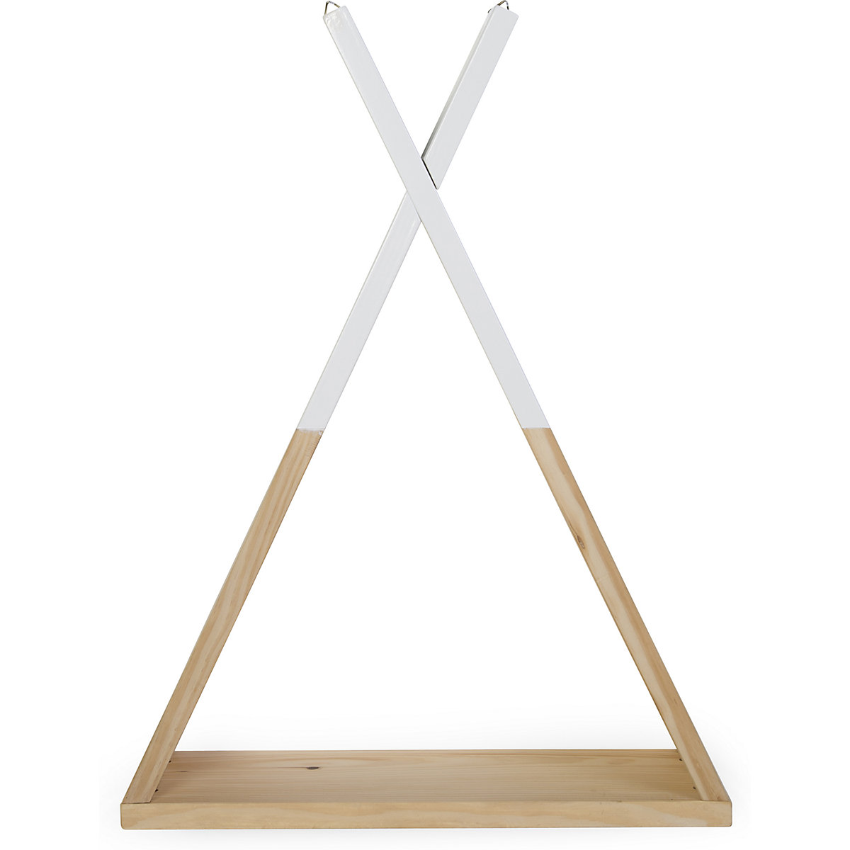 Wandregal Tipi, natur/weiß