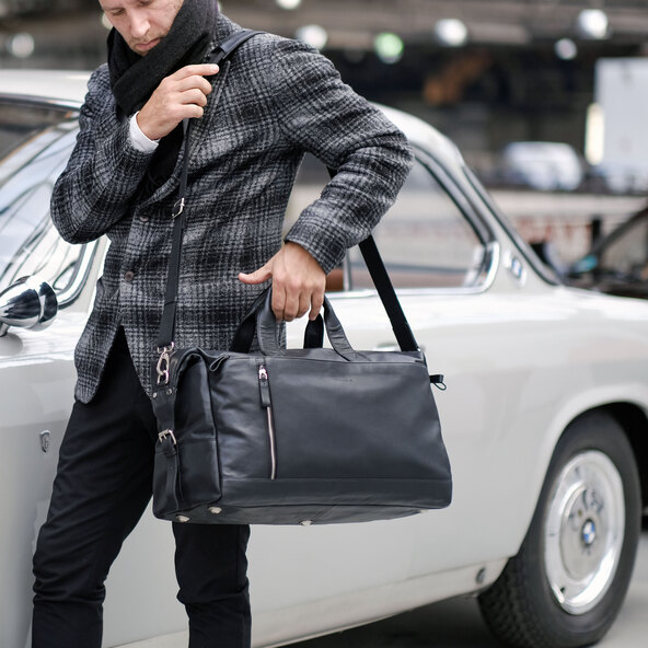 Weekender TORO, Nappaleder, schwarz