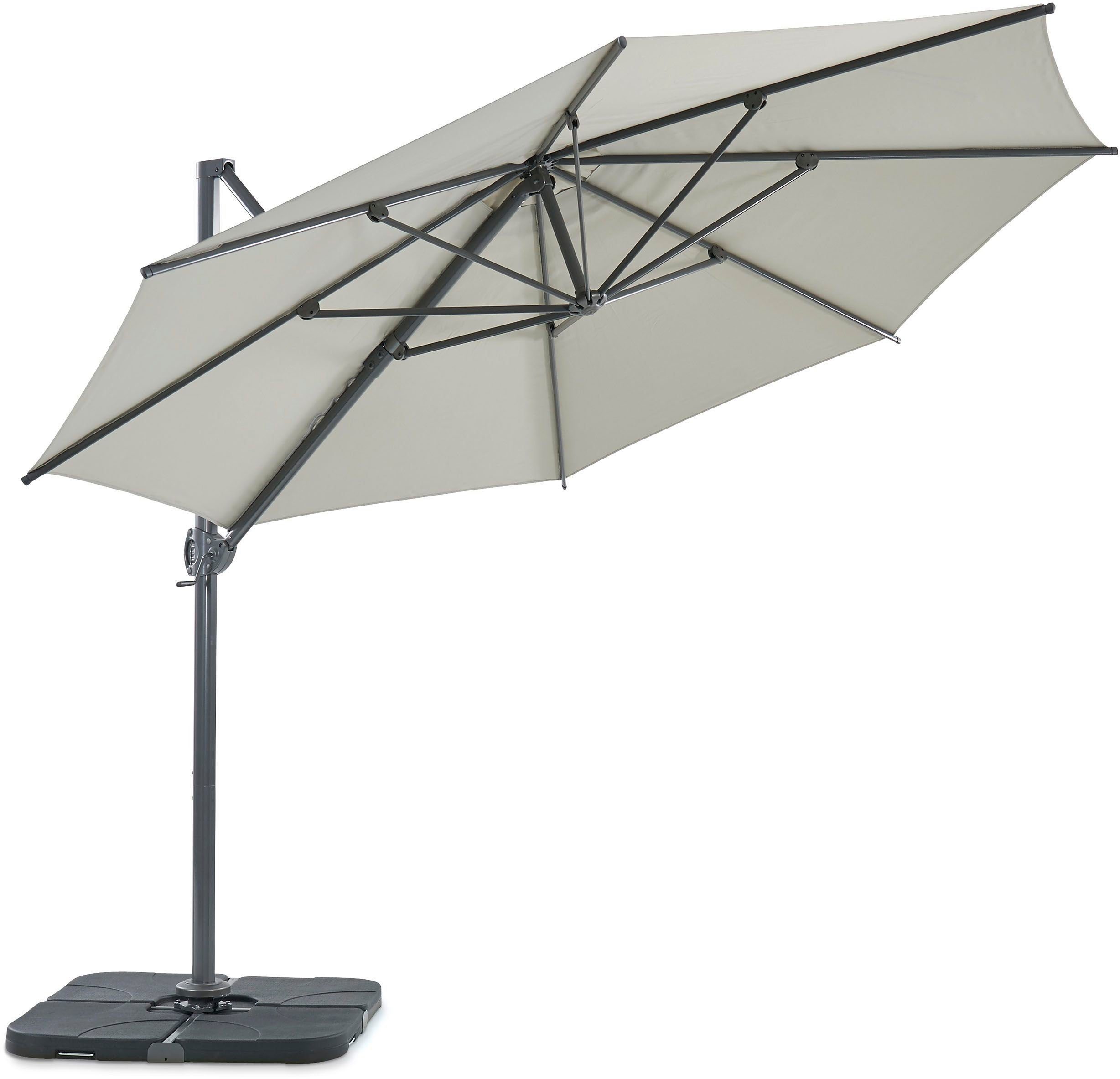 Leco Kunststoffschirmständer Kunststoff-Plattensets für Sonnenschirme, 4 tlg.