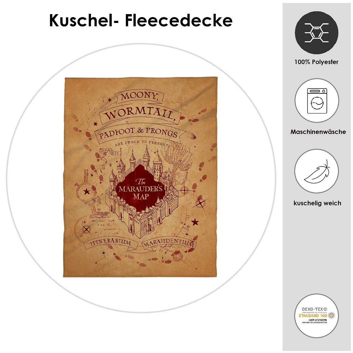 Kinderdecke Super flauschige Harry Potter Kuscheldecke 