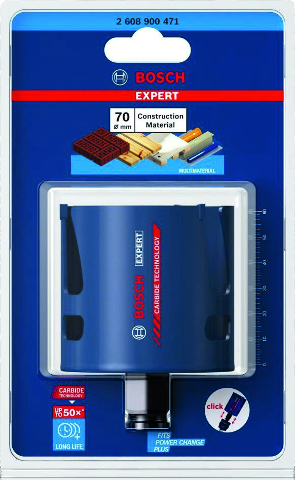 Bosch Blue Accessories 2608900471 Expert Construction Material hole saw 70 x 60 mm