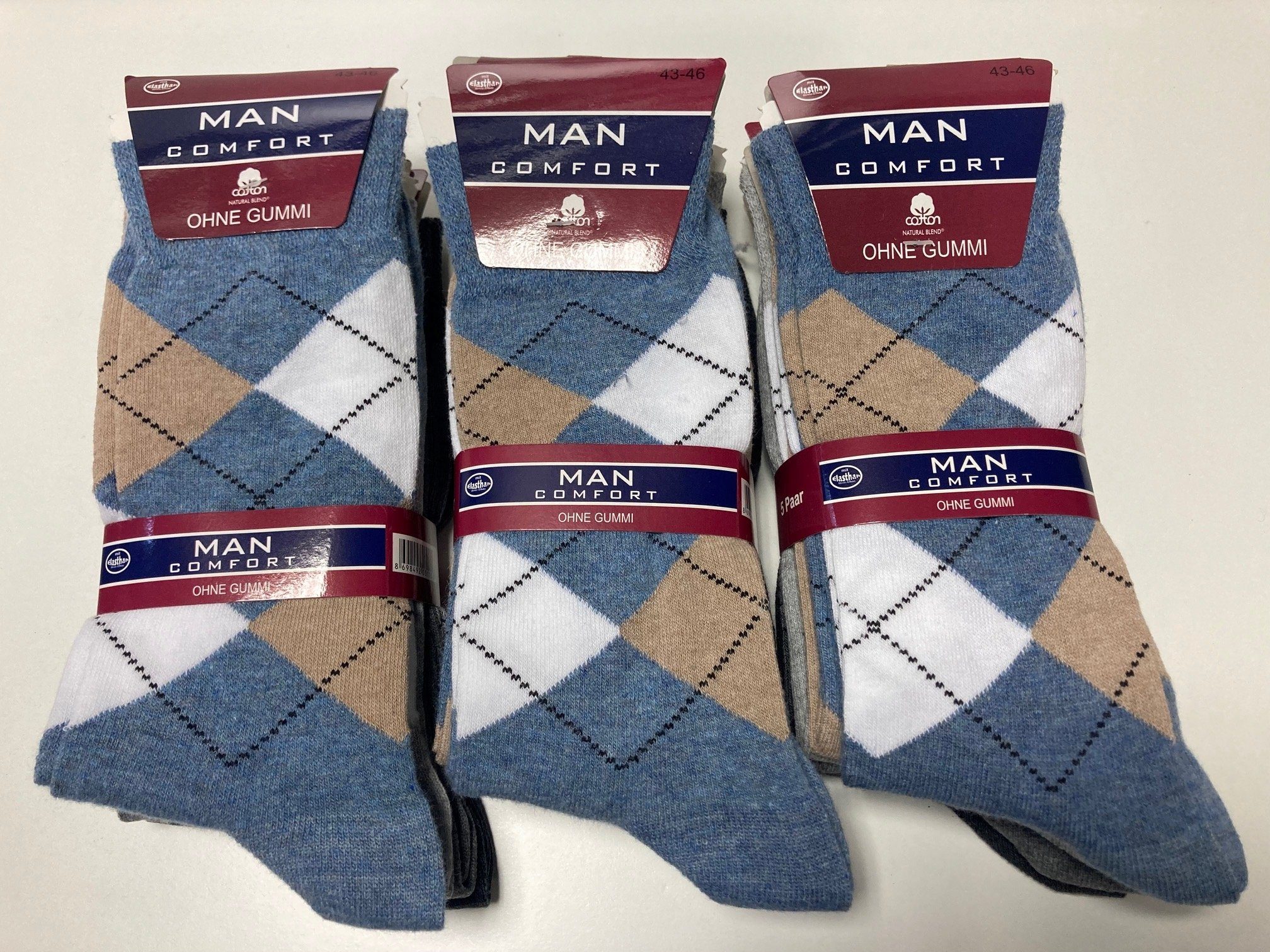 cwonlineshop Freizeitsocken Damen & Herren Socken Kariert Karo Baumwolle (10-Paar) (A1585)