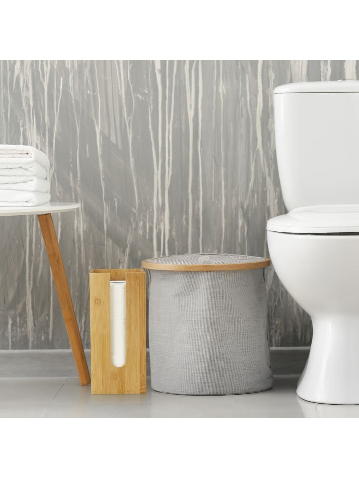 relaxdays Toilettenpapierhalter stehend Bambus günstig kaufen onesize