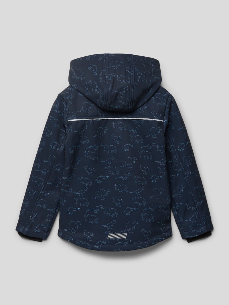 Jacke mit Allover-Motiv-Print in marineblau