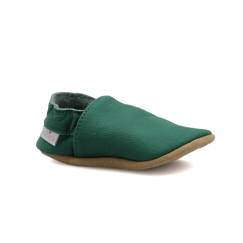 baBice Dark Green grüne Krabbelschuhe