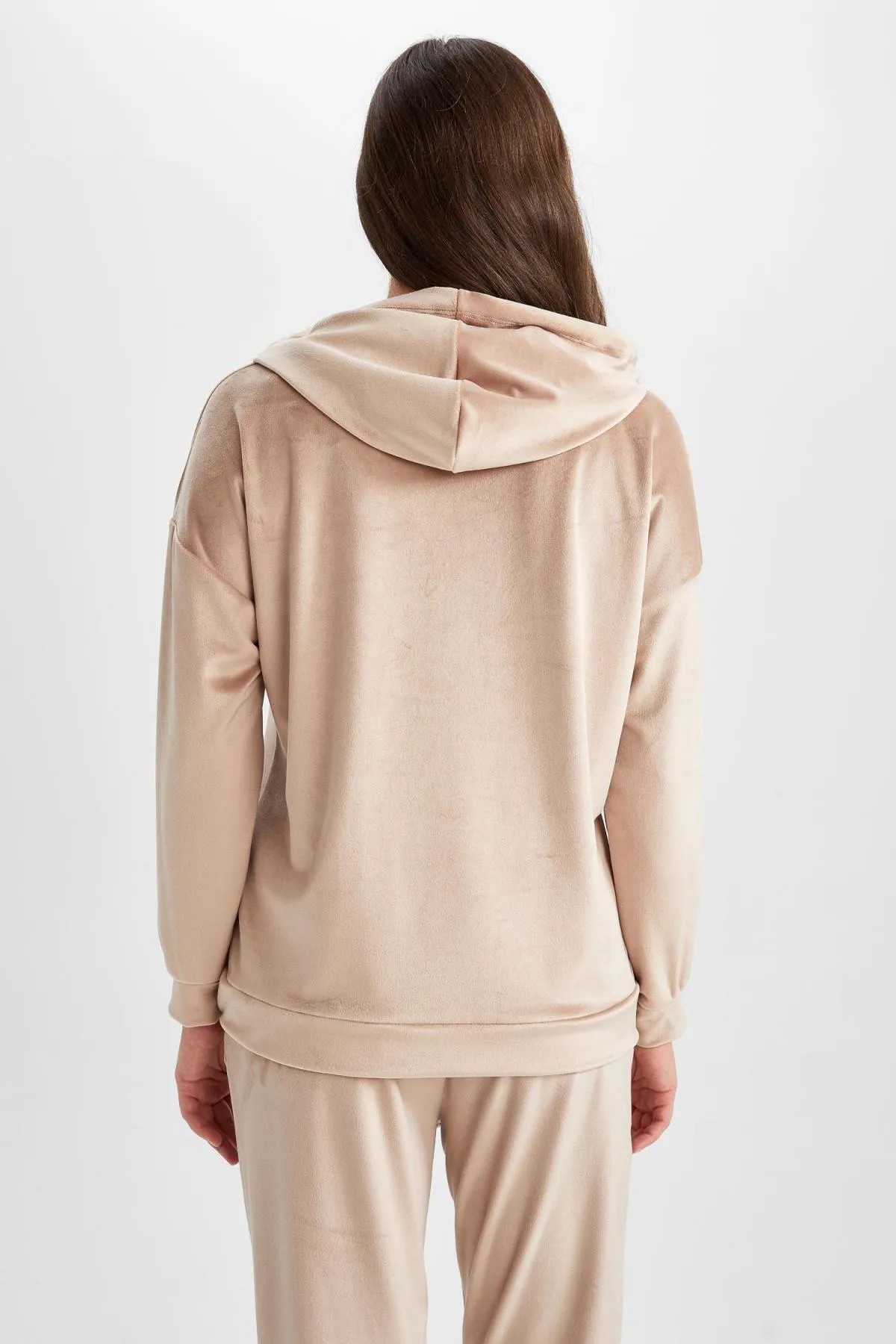 DeFacto  Umstands-Sweatshirt aus Samt mit Kapuzenärmeln und Schwungrad Z6871az22wn