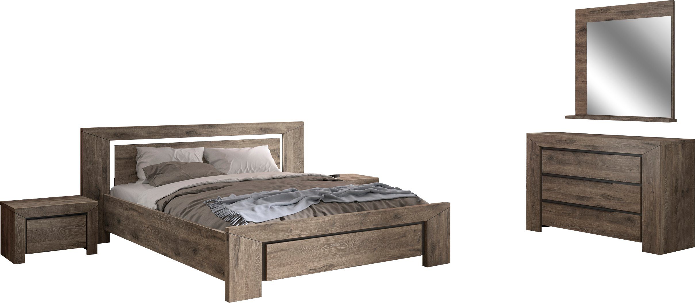 Gami Jugendzimmer-Set Brugge, (Set, 5-St), In 2 Farben erhältlich