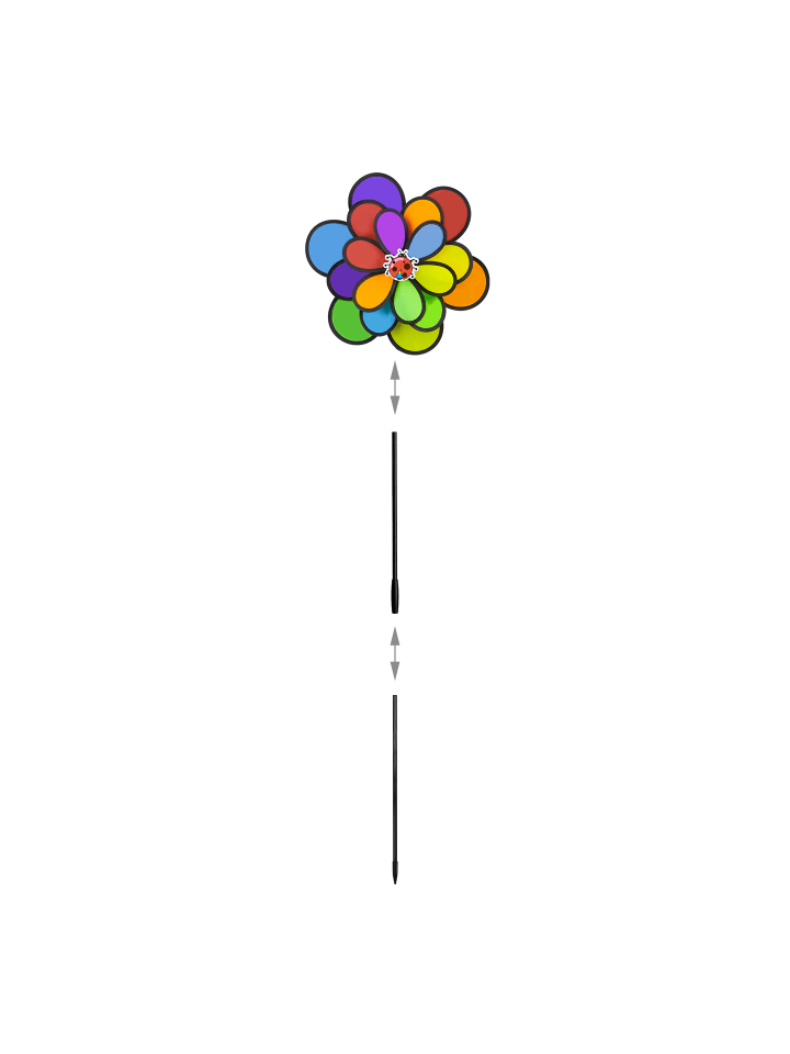 relaxdays Windrad in Bunt - (B)36,5 x (H)86,5 x (T)14 cm günstig kaufen onesize