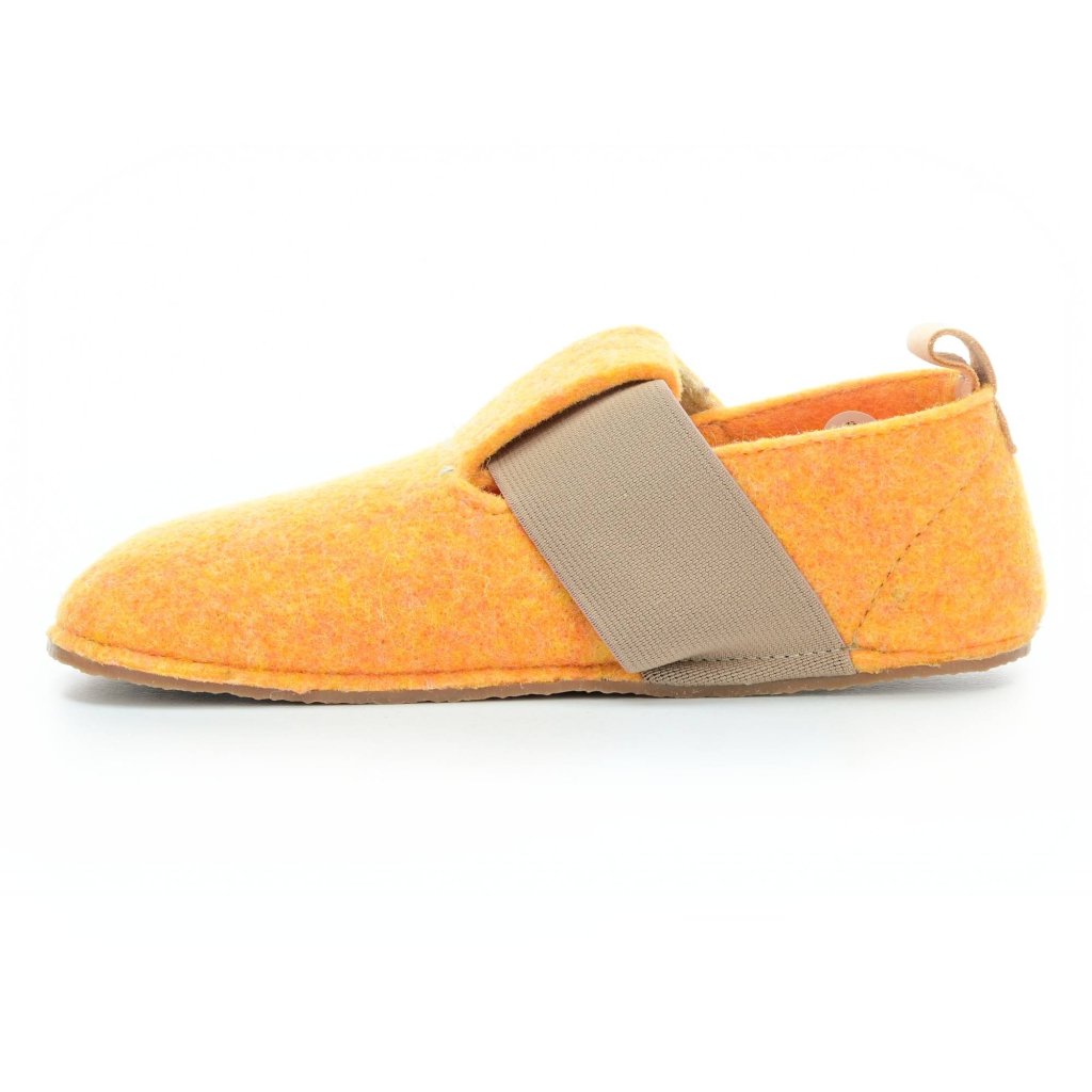 Pegres BF05U Gelbe Barfußhauschuhe aus Filz