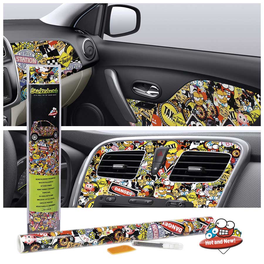 StickerBomb Colour Signs Designfolie/ Aufkleber, 50 x 200 cm - ATU