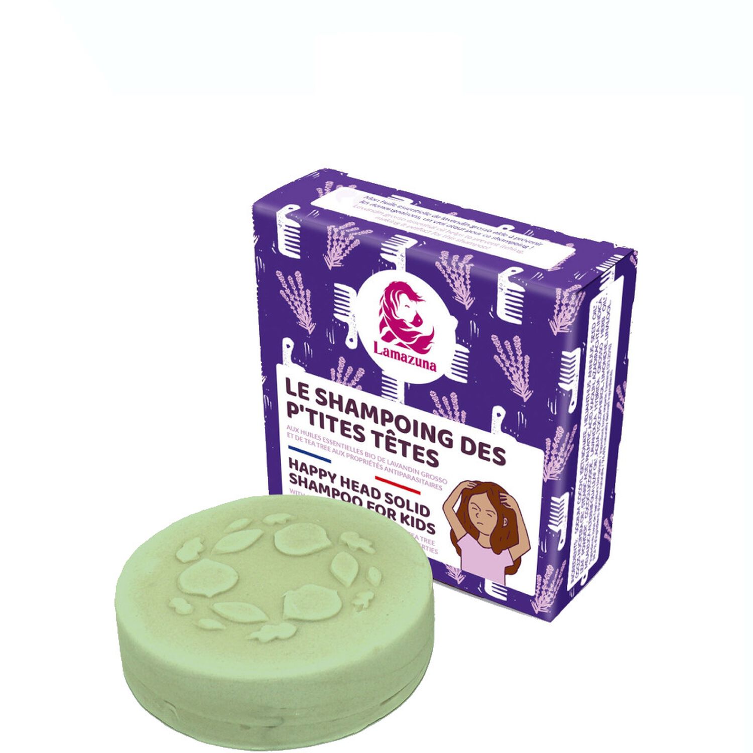 Lamazuna Shampooing Solide des P'tites Têtes Pour vous Prémunir de l’Arrivée des Indésirables 70g