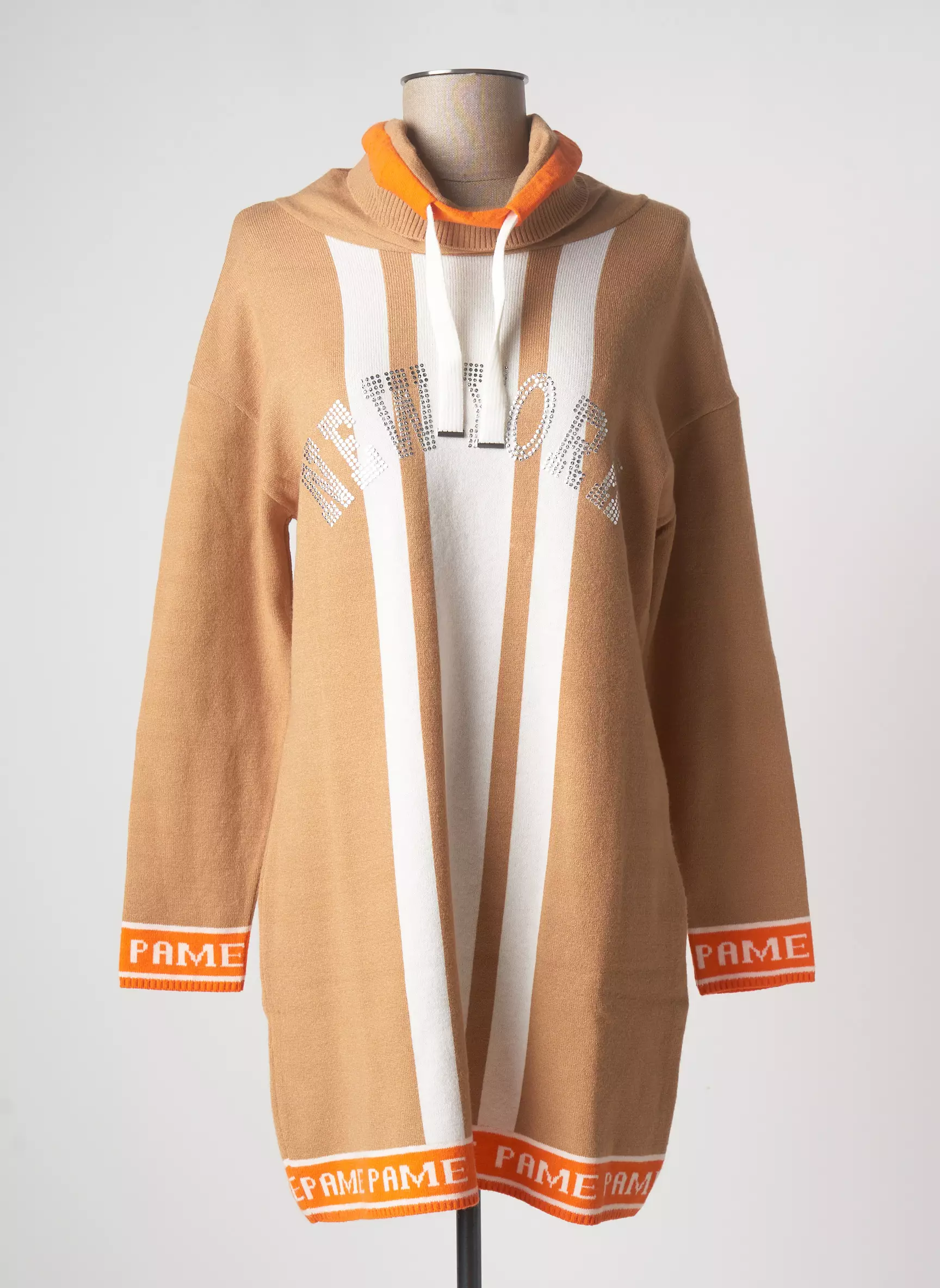 Pame Carrioni Robes Pulls Femme couleur beige