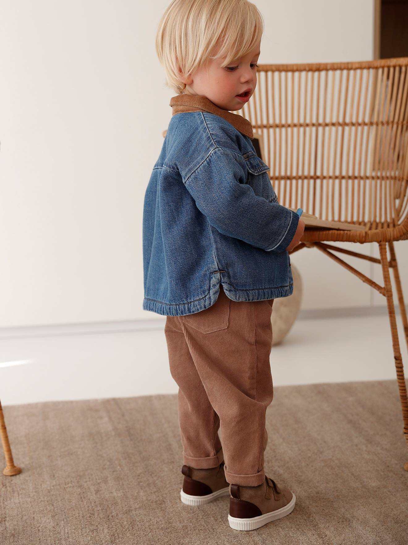 Vertbaudet Warme Jungen Jeansjacke - blue stone