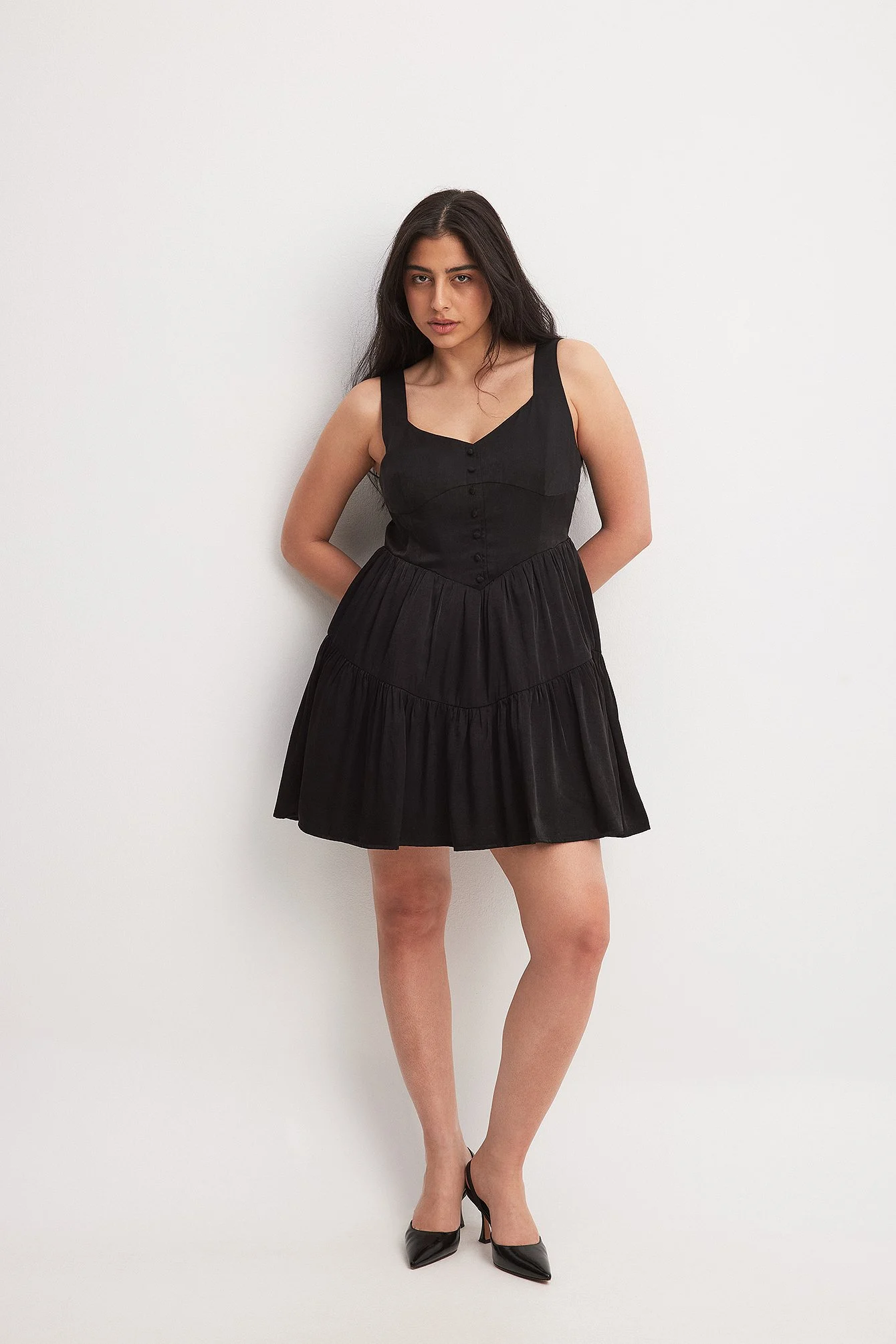 Buttoned Mini Dress