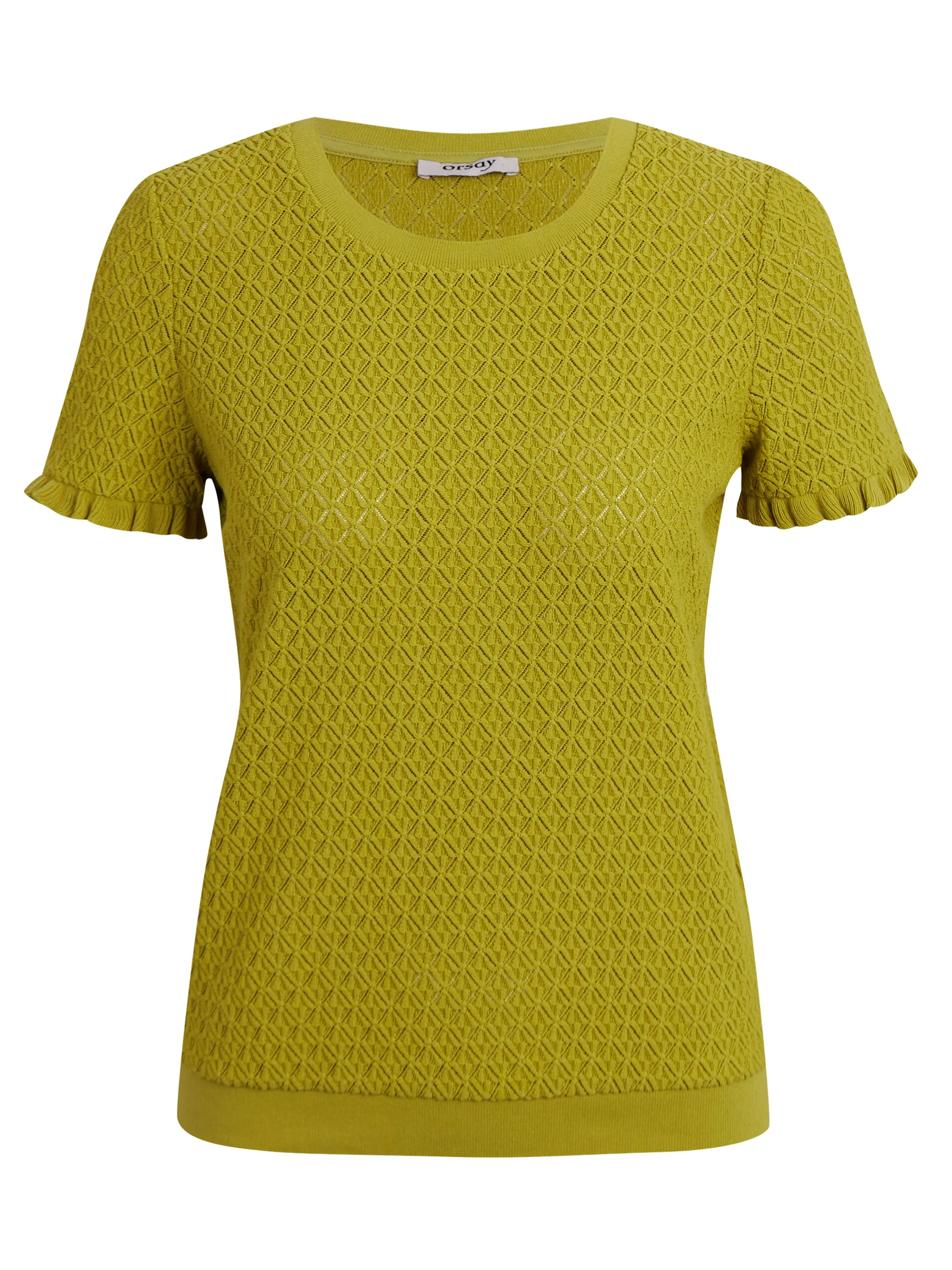 Grünes gemustertes Damen-Strickhemd ORSAY