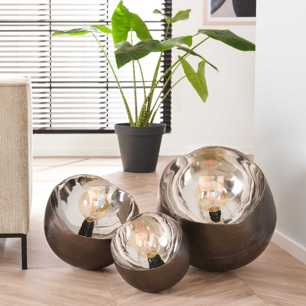famlights Tischleuchte, Tischleuchte Mael in Nickel-matt E27 500mm, keine Angabe, Leuchtmittel enthalten: Nein, warmweiss, Tischleuchte, Nachttischlampe, Tischlampe