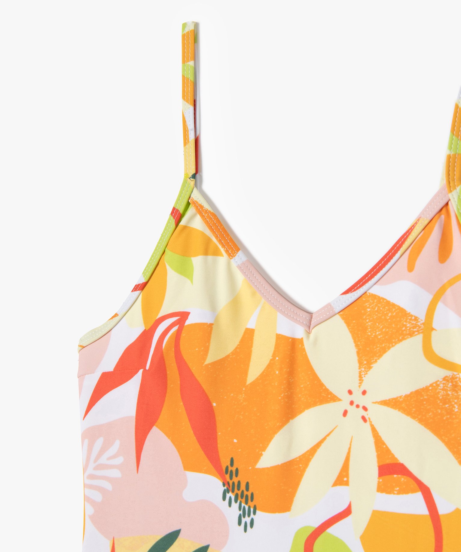 Maillot de bain fille une pièce à motifs fleuris et fines ... imprime | GEMO