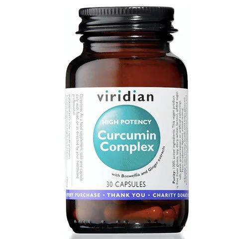 Σύμπλεγμα κουρκουμίνης Viridian υψηλής δραστικότητας, κάψουλες