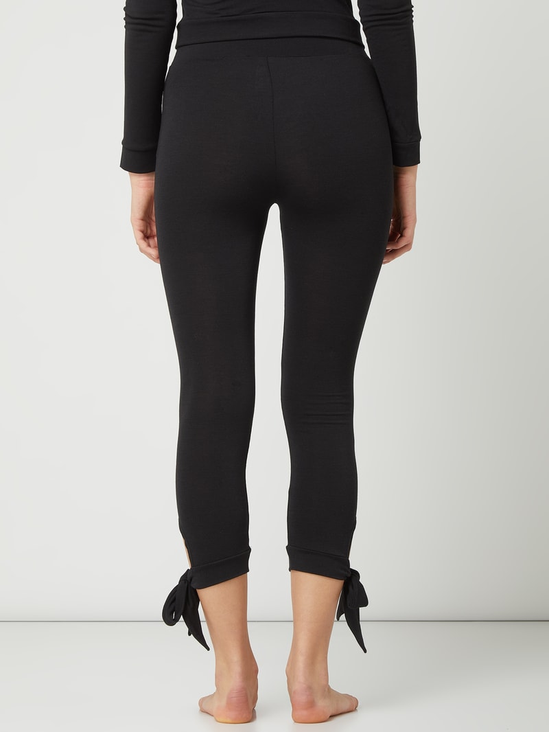 Leggings mit Schnürung in schwarz