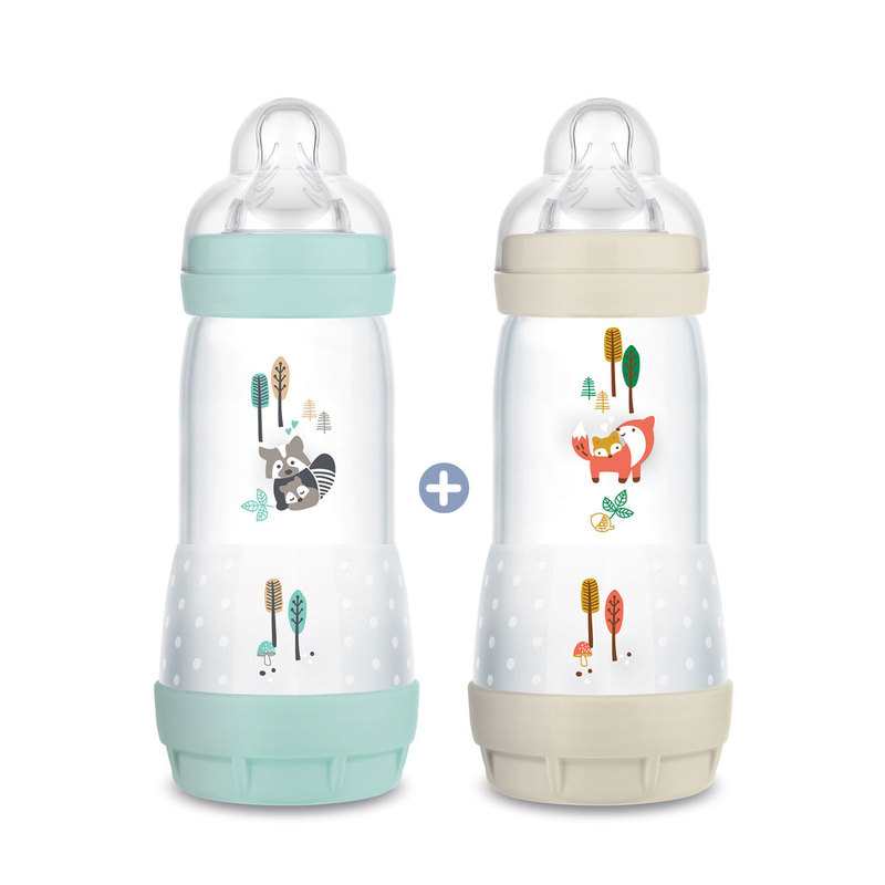 Lot de 2 biberons Easy Start anti-colique 320 ml Aqua Lin MAM