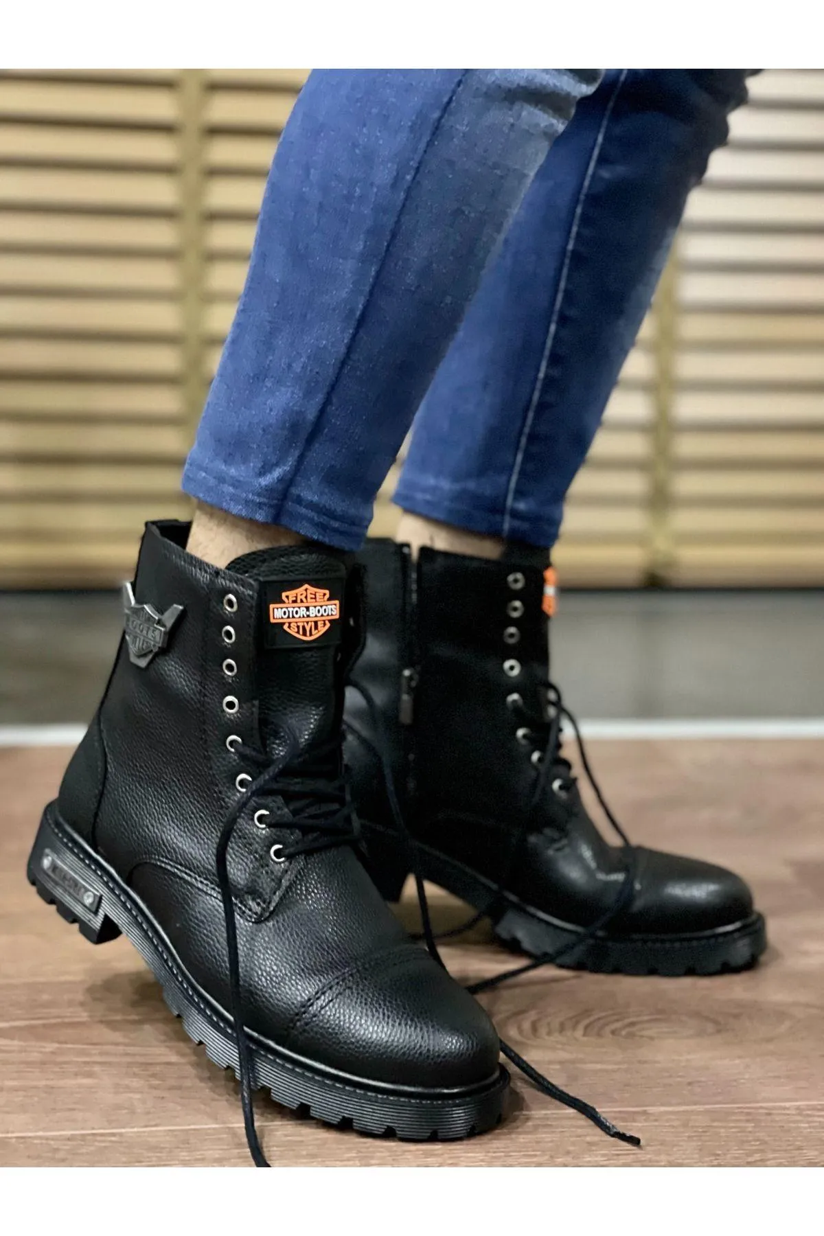 MUGGO  M856 Unisex-Schnürstiefel aus garantiert haltbarem, flexiblem Gummi für den Winter, wasser- und kältebeständig