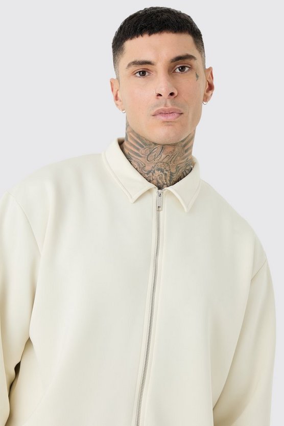 Tall kastige Oversize Scuba Harrington-Jacke