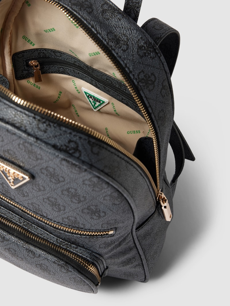 Rucksack mit Allover-Logo-Details Modell 'ECO ELEMENTS' in anthrazit