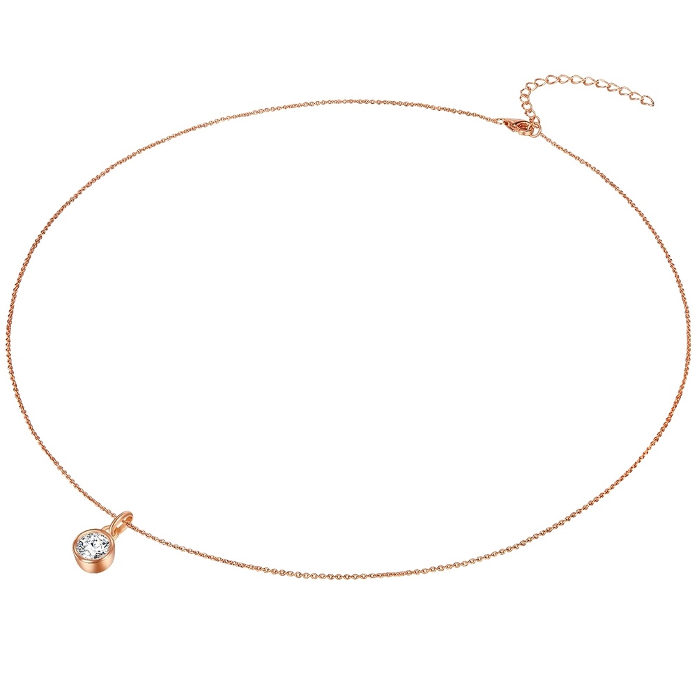 Rafaela Donata Collier en argent Argent sterling Oxyde de zirconium (CZ) en Or rose collier