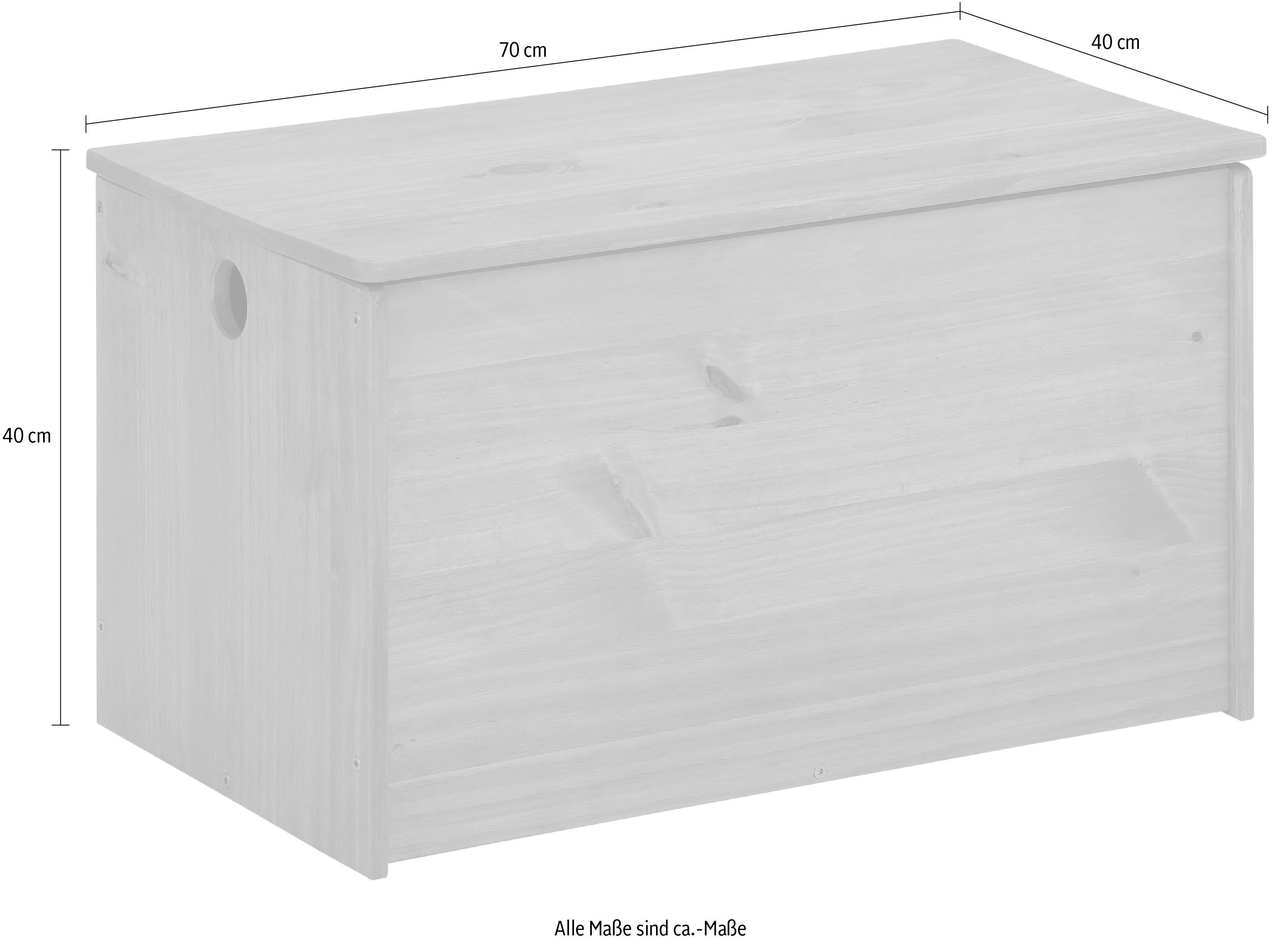 Lüttenhütt Truhe Alpi (1 St), Kiefernholz, in verschiedenen Farbvarianten erhältlich, Höhe 43 cm