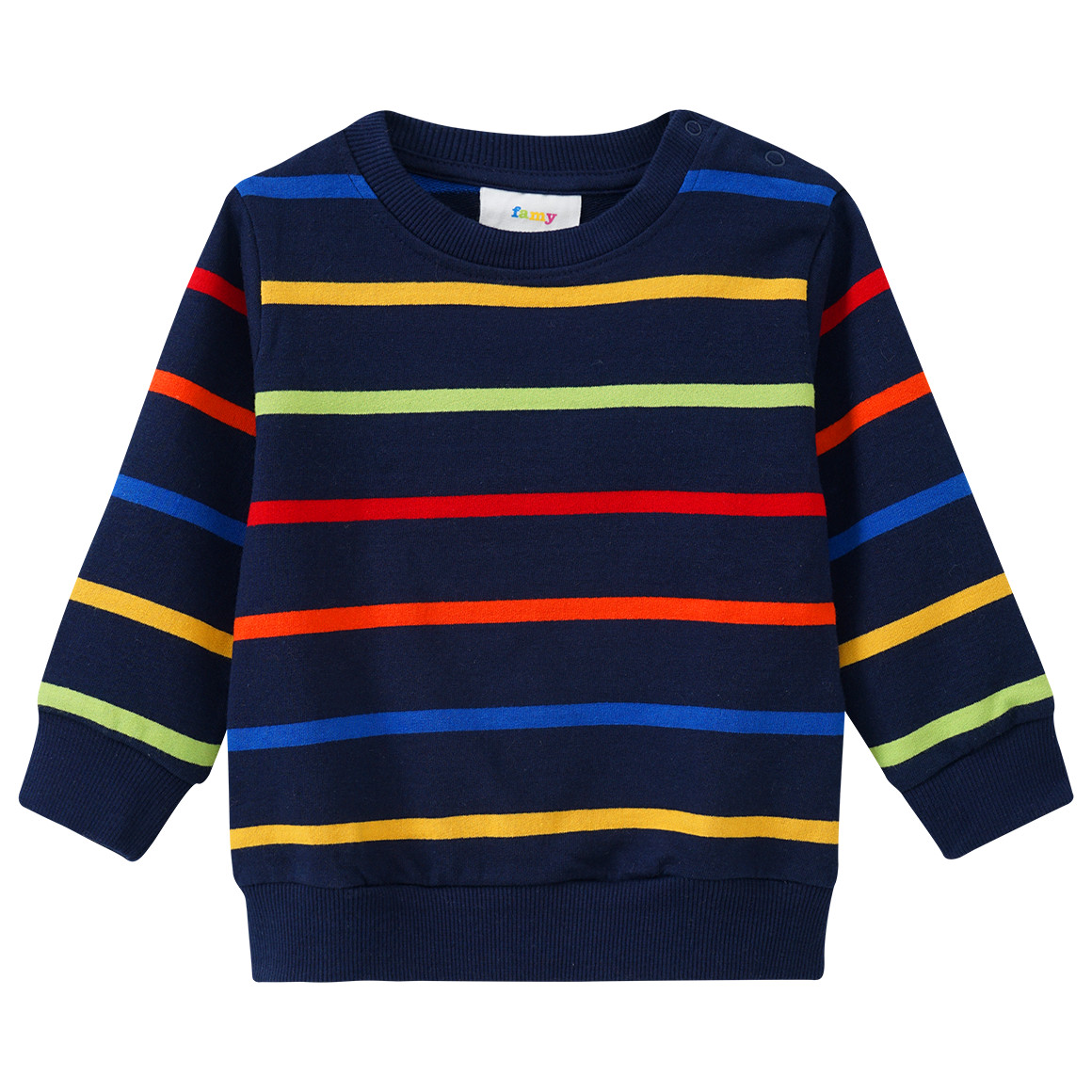 Baby Sweatshirt mit bunten Ringeln