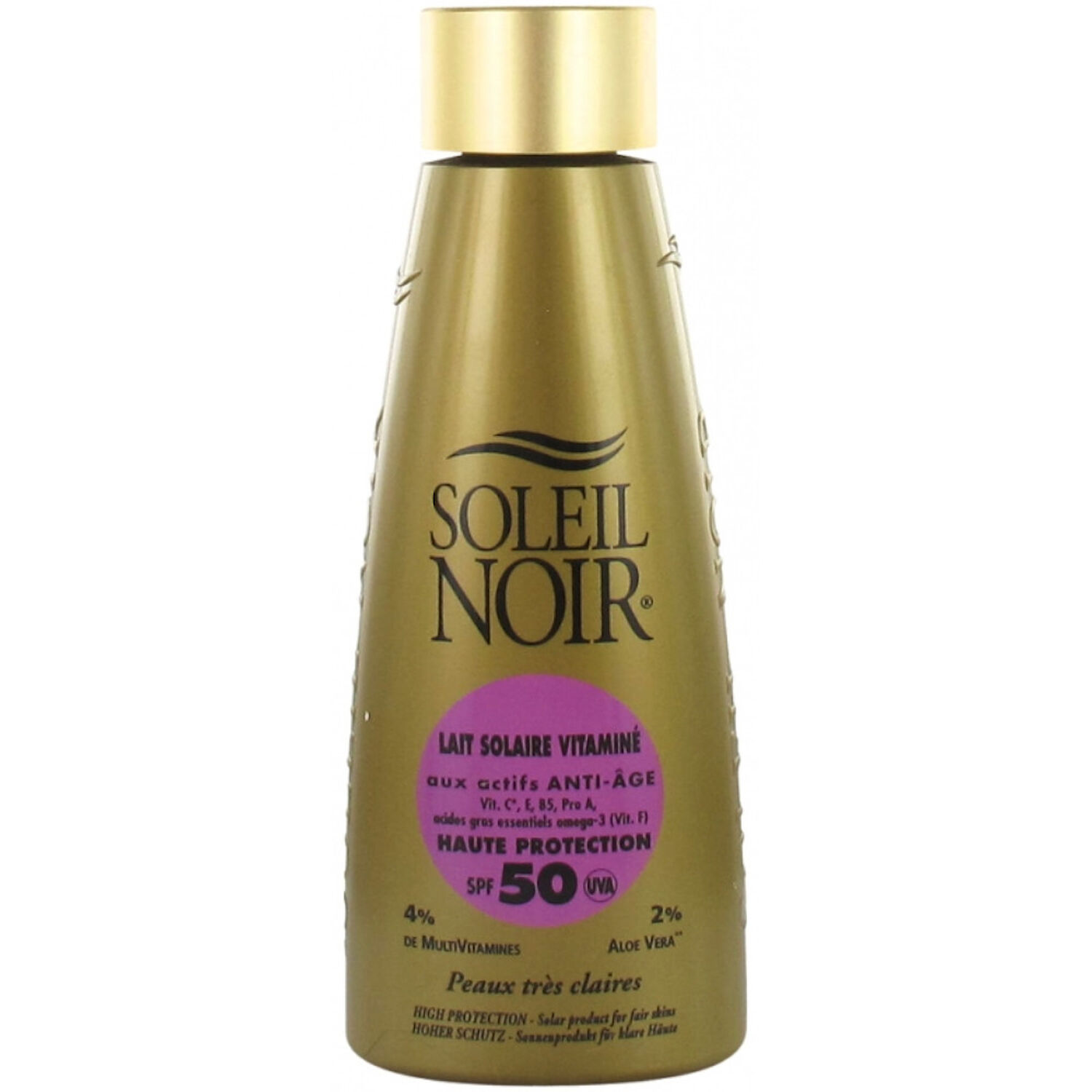 Soleil Noir Lait Solaire Vitaminé SPF50 Haute Protection
