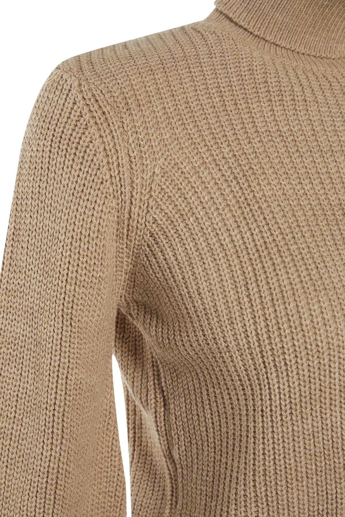 Trendyol Collection  Strickpullover mit nerzfarbenen Ärmeln und Detail TWOAW23KZ01491