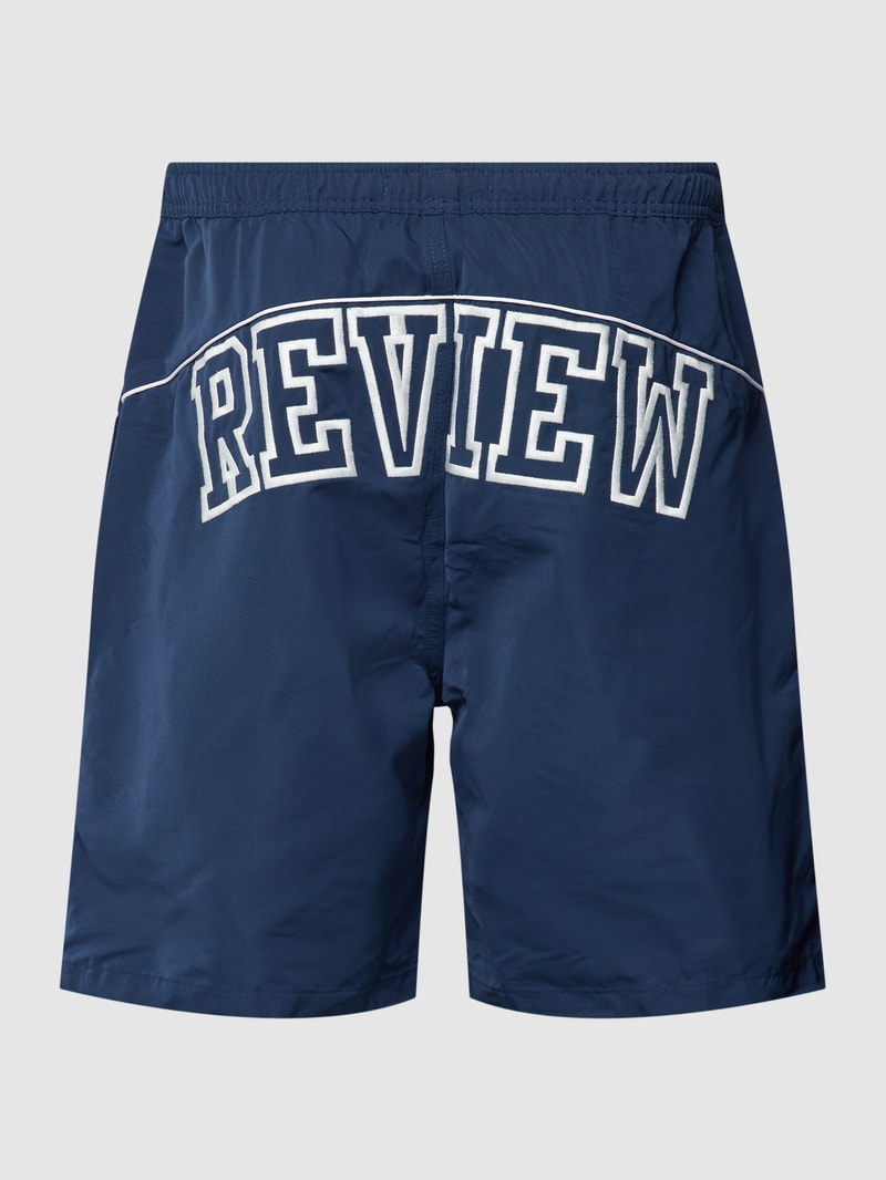 Badehose mit Label-Stitching in blau