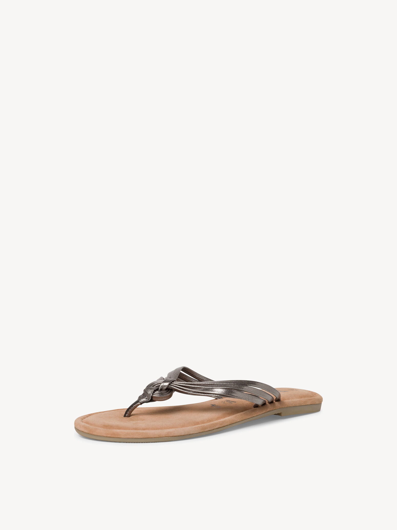 Mule en cuir - métallique