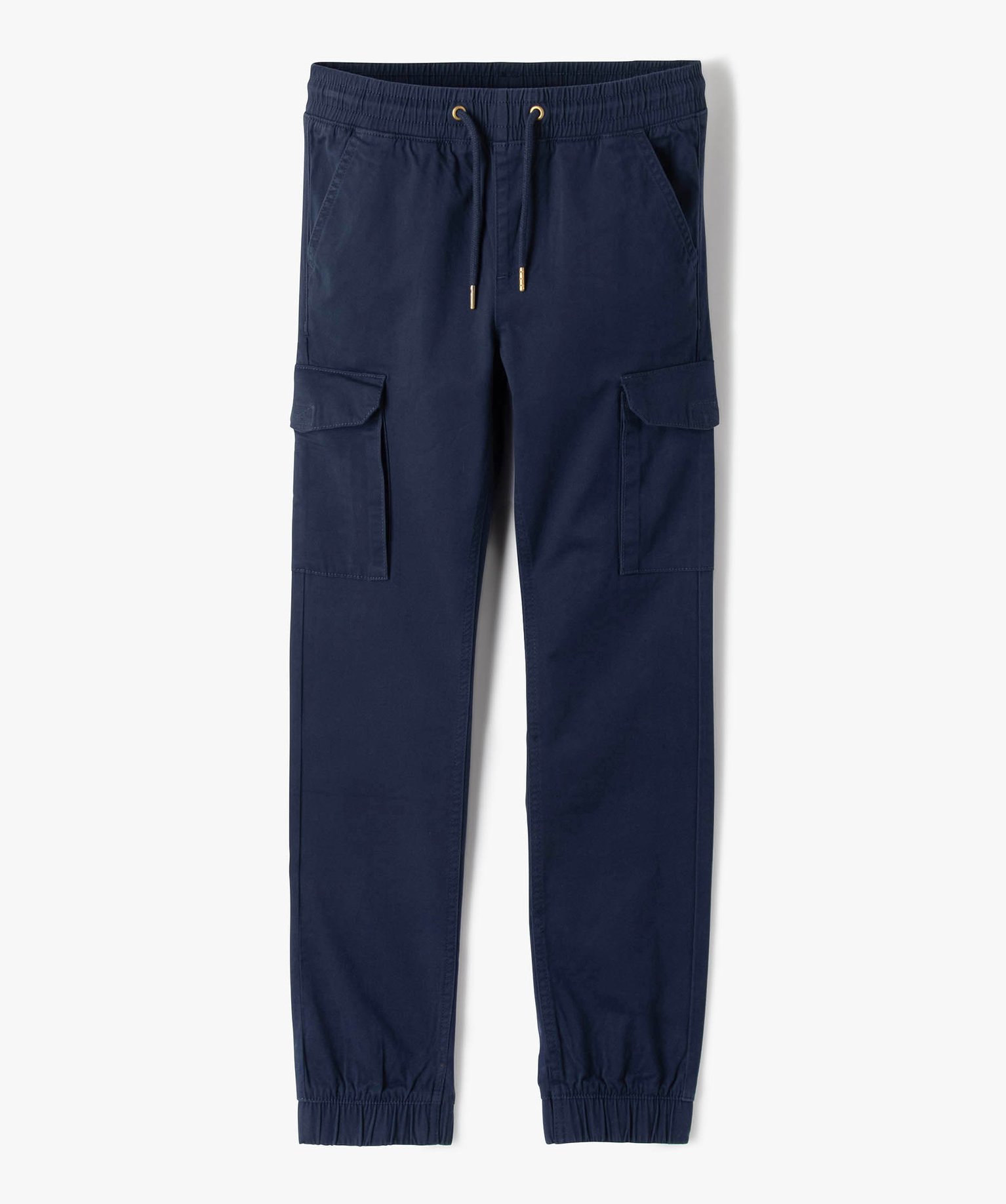 Pantalon en toile coupe jogger Garçon marine | GEMO
