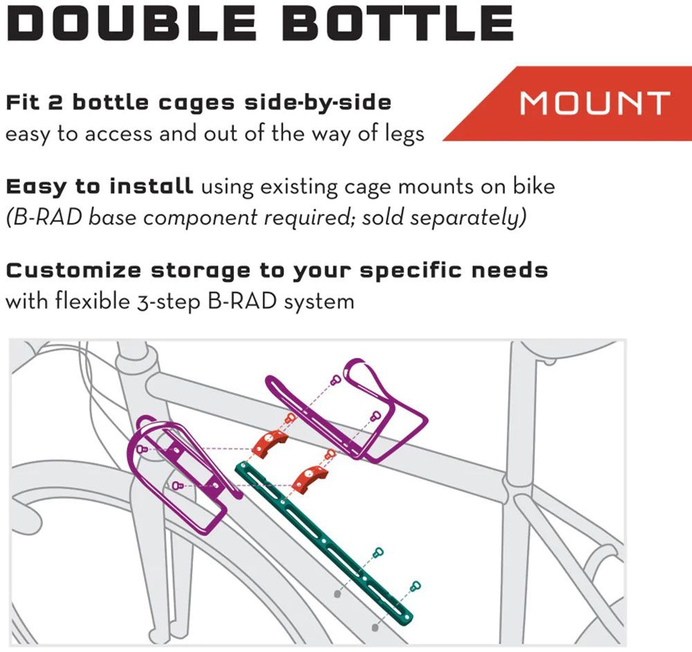 Wolf Tooth Components B-RAD Double Bottle Adapter kaufen | Bike-Discount