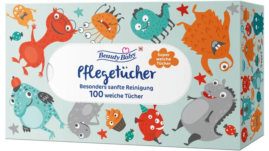 Beauty Baby Box Motiv Pflegetücher 3 lagig