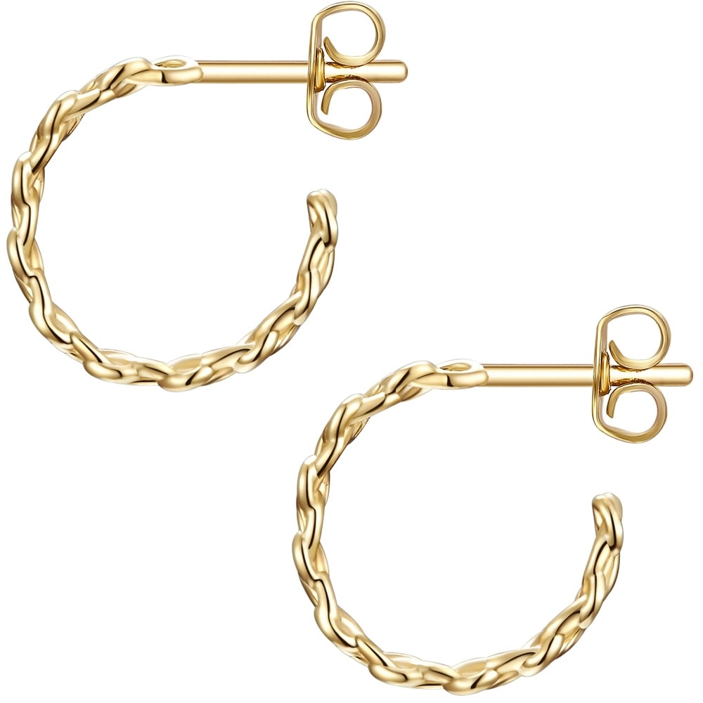 Glanzstücke München Créoles en argent Argent sterling en Or jaune Boucles d'oreilles