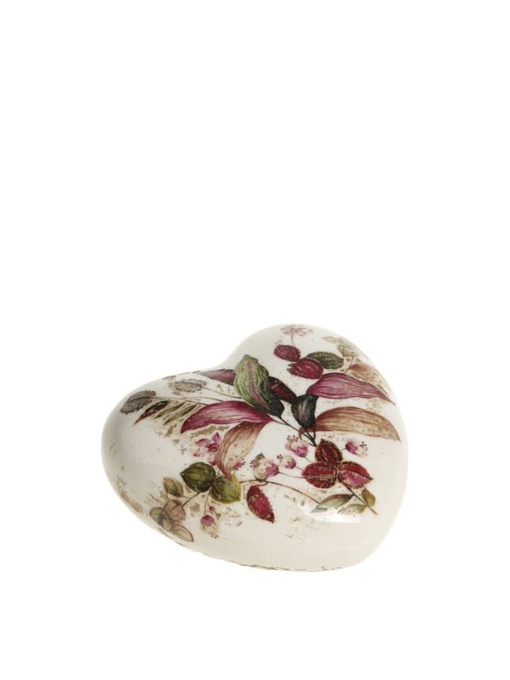 Chic Antique Florac Herz mit Blumenmotiv in creme günstig kaufen onesize