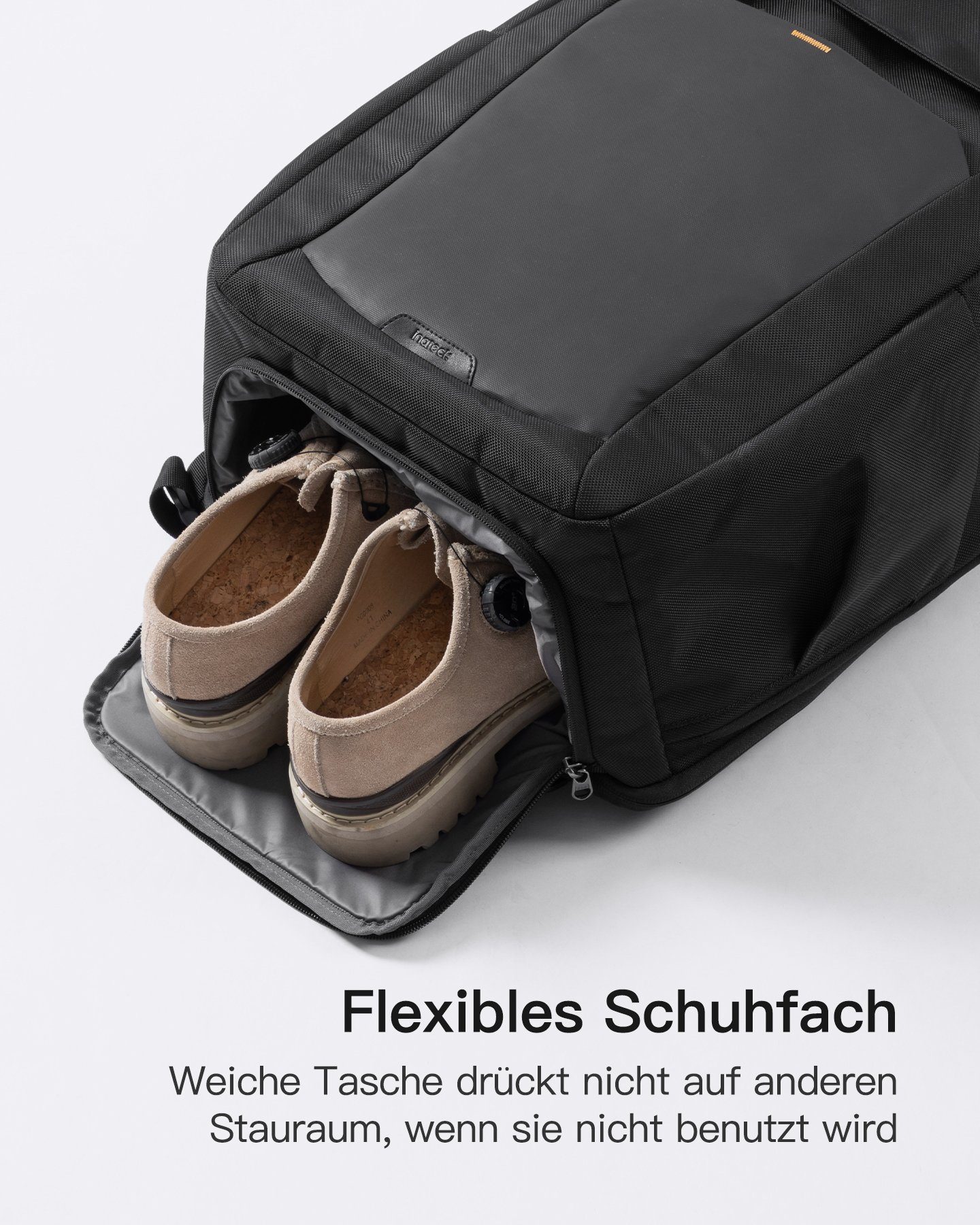 Inateck Reiserucksack TSA-freundliche 38L kompatibel mit 17'' Laptop, Rucksack mit Schuhfach