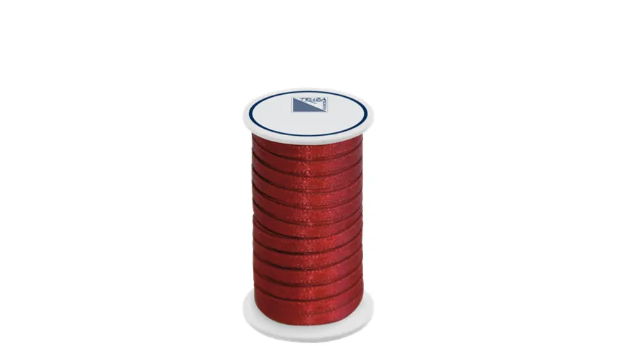 TRUBA Doppelsatinband auf Rolle 3mm x 5m bordeaux 5 m