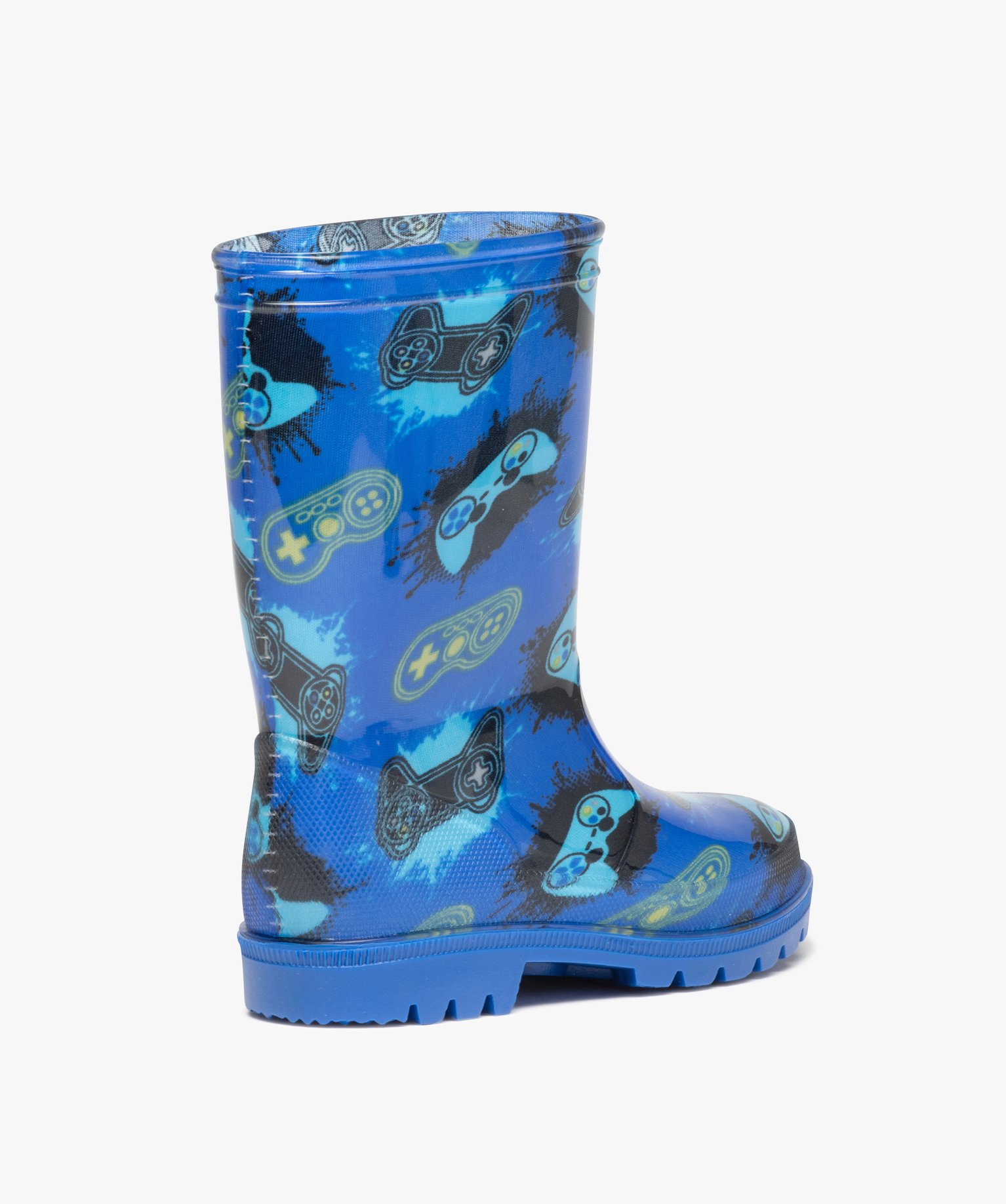 Bottes de pluie Garçon imprimées jeux vidéos bleu | GEMO