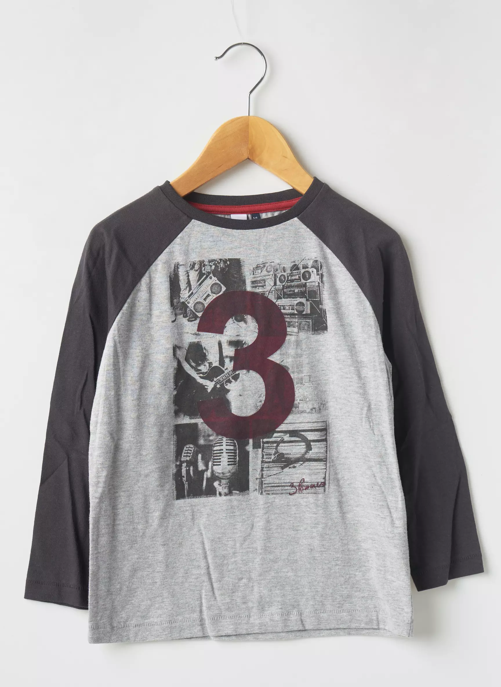 3 Pommes Tshirts Garcon couleur gris